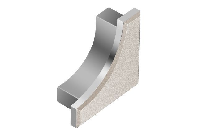 Schluter DILEX-AHK Cap de fermeture - aluminium ivoire