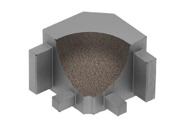 Schluter DILEX-AHK Coin intérieur 90° avec un radius de 3/8" (10 mm) - aluminium anthracite clair