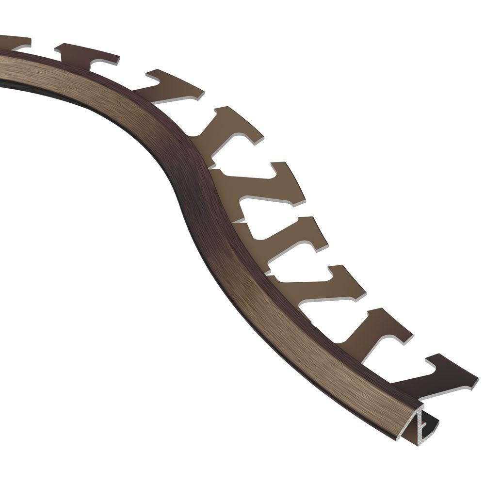 Schluter RENO-TK Radius Profilé réducteur - aluminium anodisé bronze antique 3/8" (10 mm) x 8' 2-1/2"