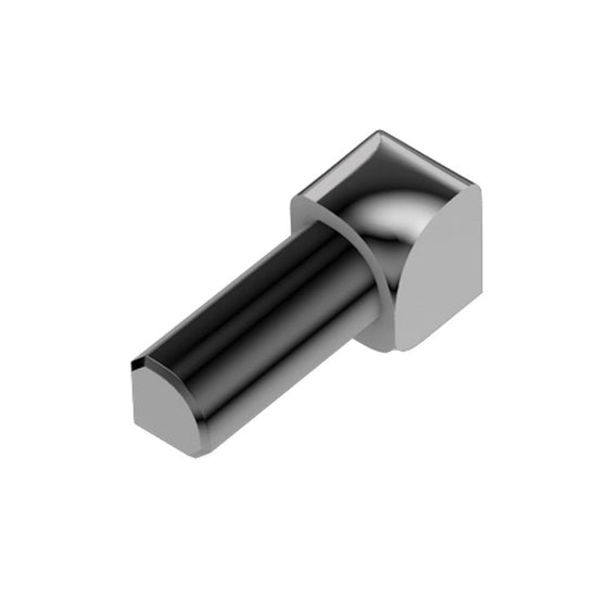 Schluter RONDEC Coin intérieur 90° - aluminium avec un aspect d'acier inoxydable 1/2" (12.5 mm)