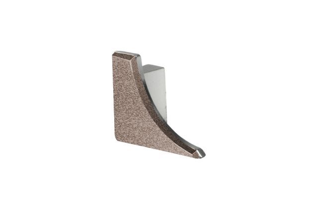 Schluter DILEX-AHKA Cap de fermeture gauche avec un radius de 3/8" (10 mm) - aluminium anthracite clair