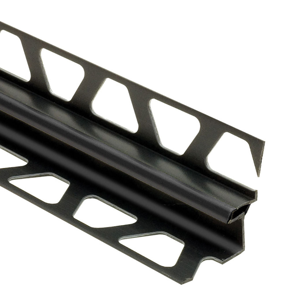 Schluter DILEX-EKE Profilé de joint de mouvement pour angles muraux - plastique PVC noir 11/32" x 5/16" x 8' 2-1/2"