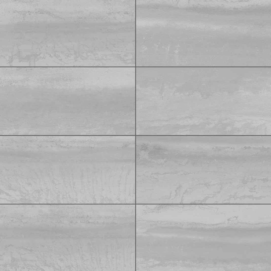 Carreaux de céramique | Collection Metallica 12 po x 24 po — acier mat, aspect métallique contemporain