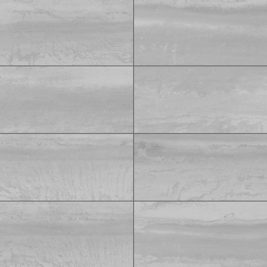 Carreaux de céramique | Collection Metallica 12 po x 24 po — acier mat, aspect métallique contemporain