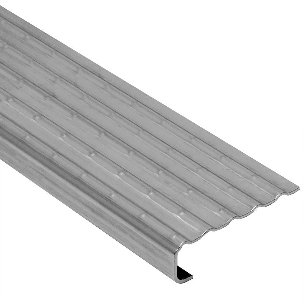 Schluter TREP-EK Profilé pour nez de marche sans ancrage - acier inoxydable (V2) 1/8" (3 mm) x 4' 11"