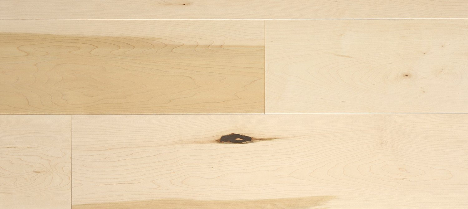 Preverco Bois d'ingénierie Flex19 Érable Nuance Raw Mat, lame 4-3/8 po, ép. 3/4 po, teinte érable naturel, finition mate