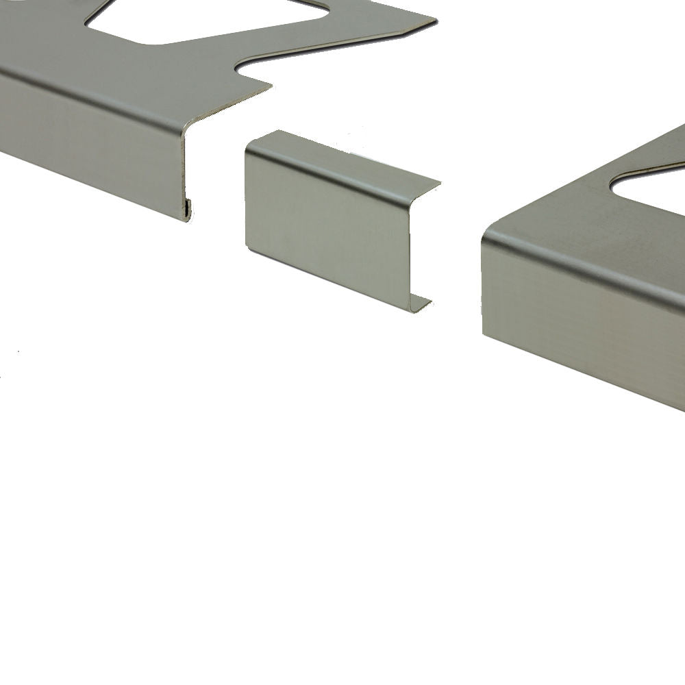 Schluter BARA-RW Raccord pour profilé de bordure de balcon acier inoxydable (V2) 2-3/16" (55 mm)