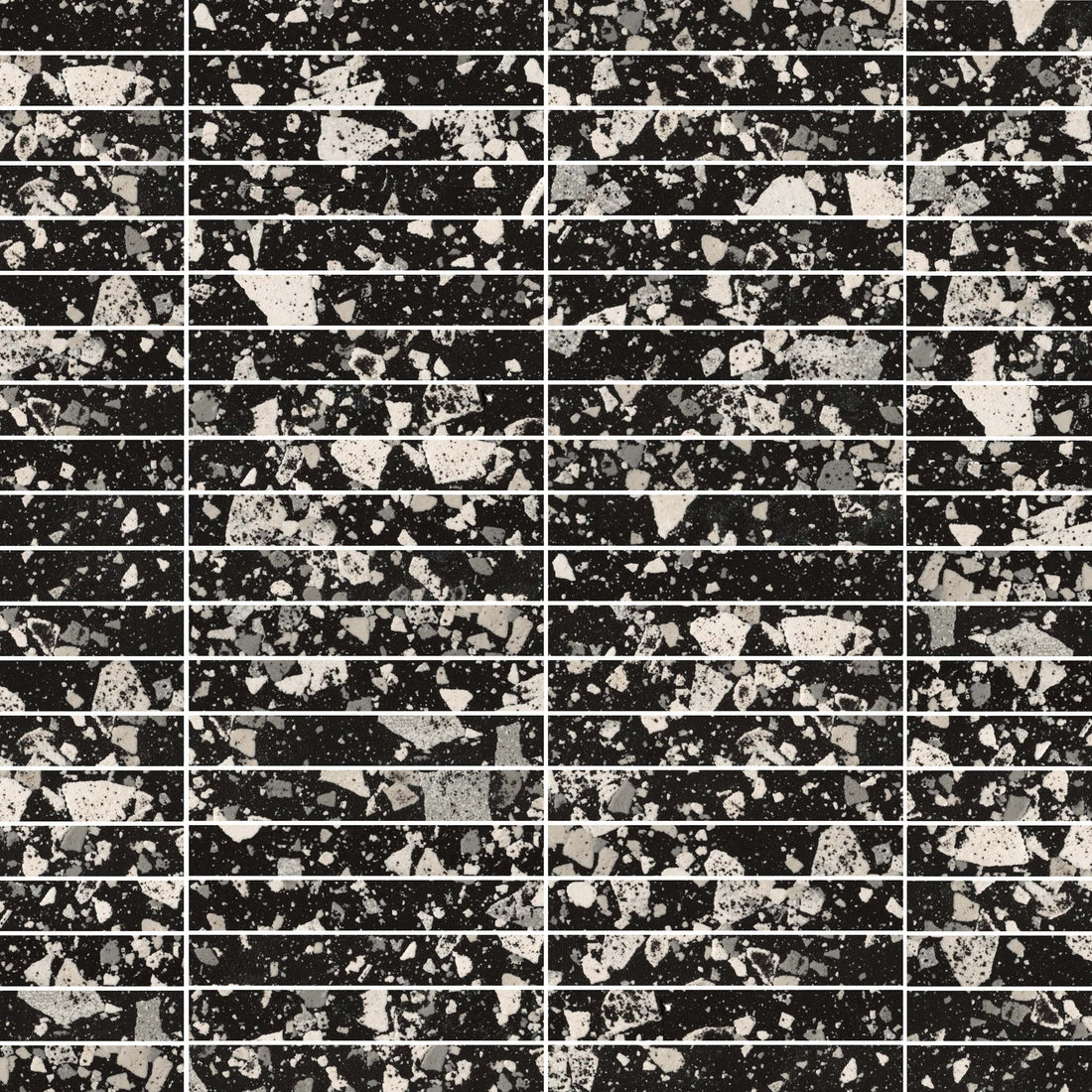 <span>Carreaux de céramique Collection Pieza mosaïque 1 po x 8 po, tuiles rectangulaires Graphite</span>