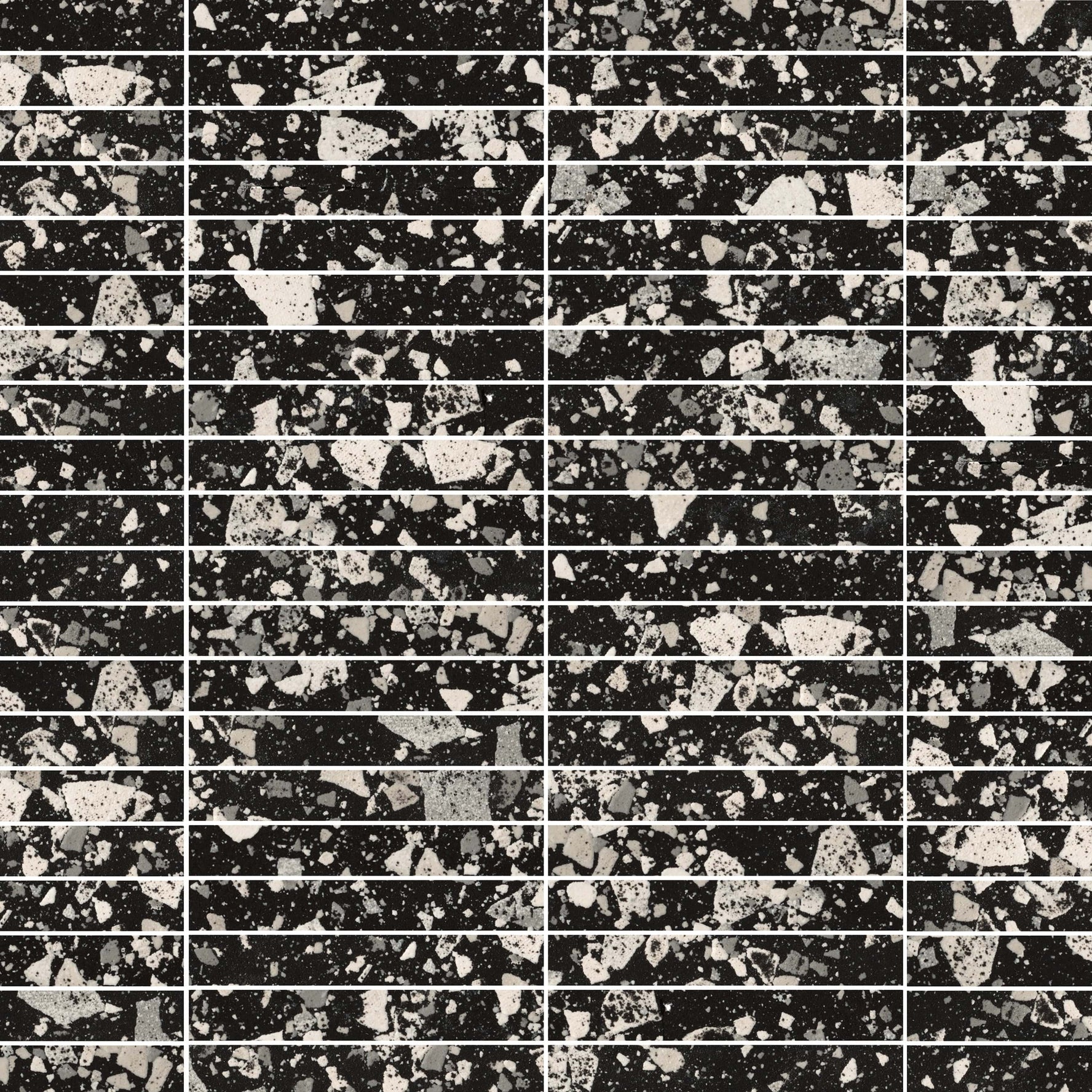 <span>Carreaux de céramique Collection Pieza mosaïque 1 po x 8 po, tuiles rectangulaires Graphite</span>