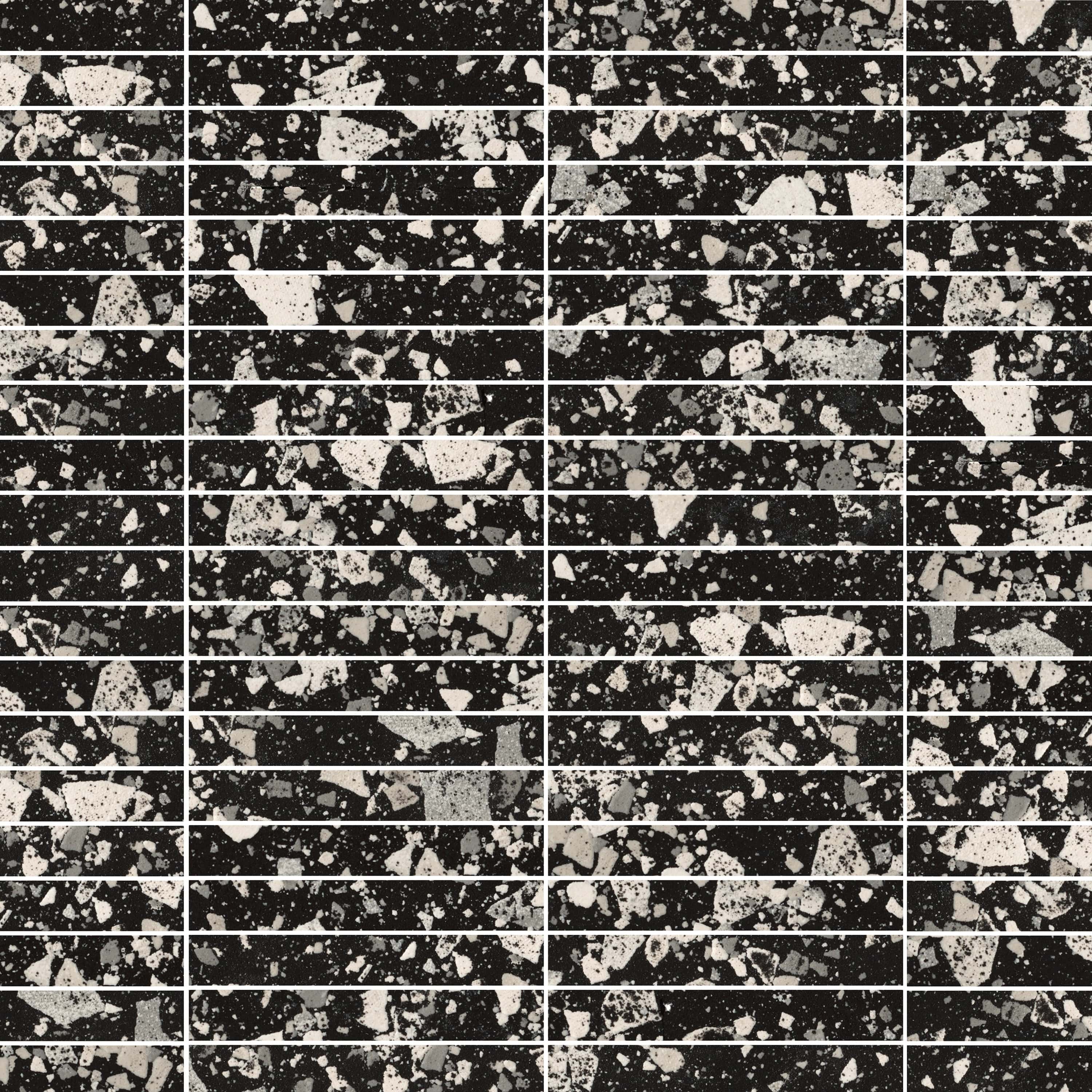 <span>Carreaux de céramique Collection Pieza mosaïque 1 po x 8 po, tuiles rectangulaires Graphite</span>