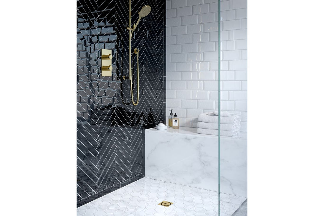 Schluter KERDI-DRAIN Ensemble de grille carrée Pure acier inoxydable (V2) anthracite foncé 4"
