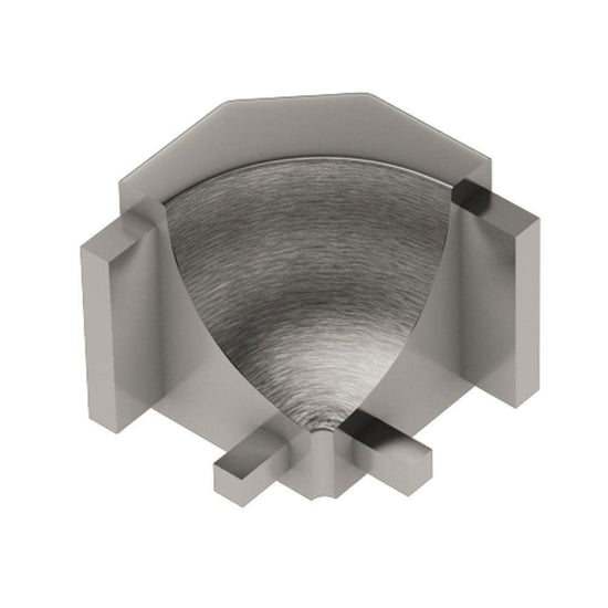 Schluter DILEX-AHK Coin intérieur 90° avec un radius de 3/8" (10 mm) - aluminium anodisé nickel brossé