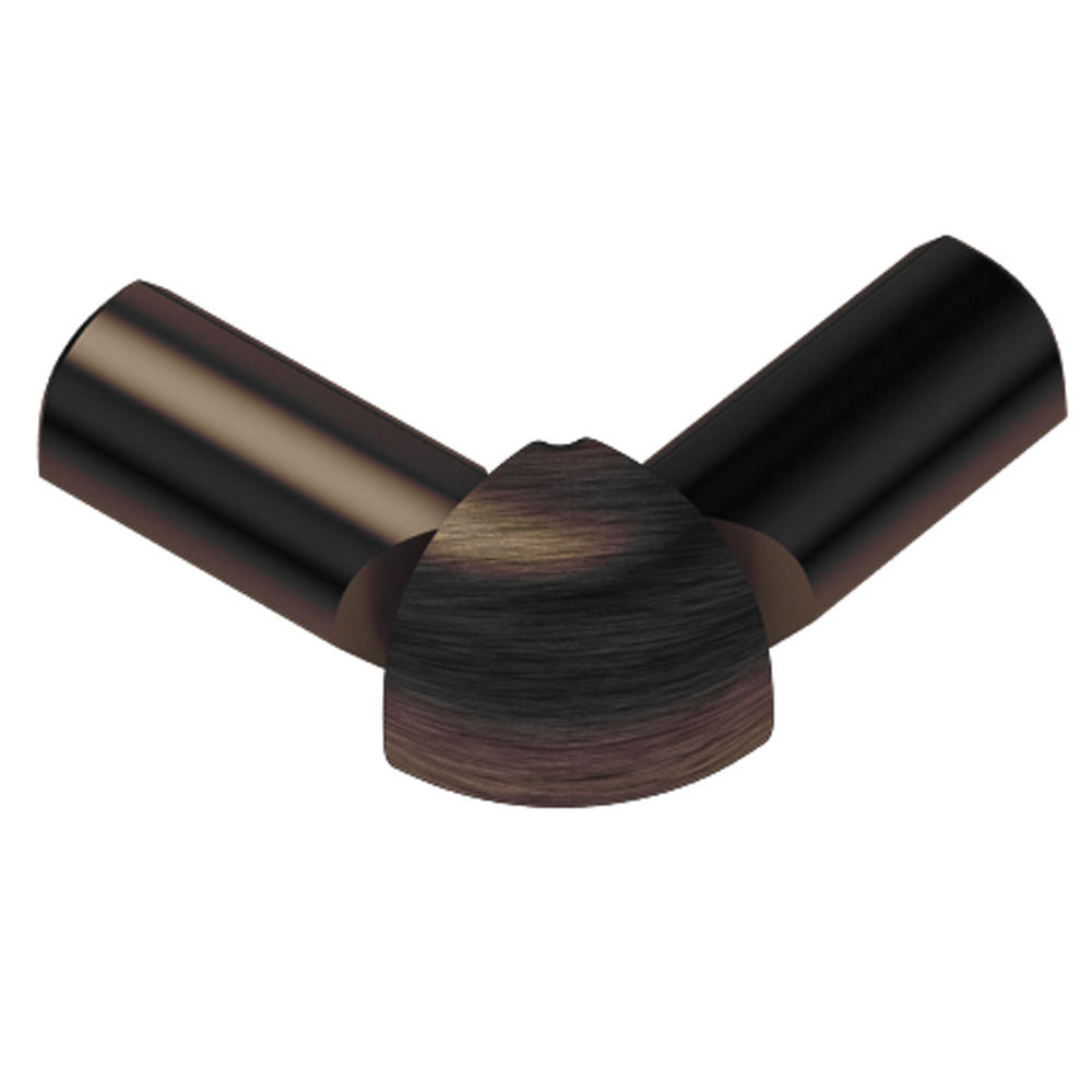 Schluter RONDEC Coin extérieur à 2 bouts 90° - aluminium anodisé bronze antique brossé 1/2" (12.5 mm)