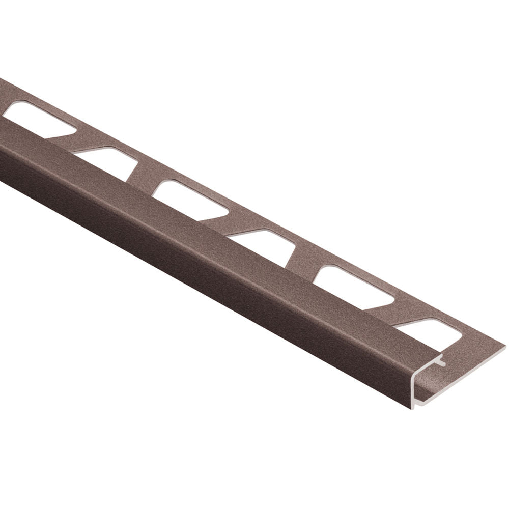 Schluter QUADEC Profilé de bordure carré - aluminium bronze 3/8" (10 mm) x 8' 2-1/2"