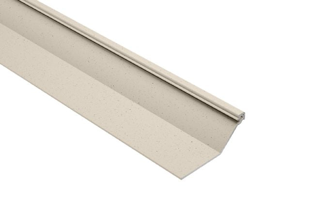 Schluter FINEC-SQ Moulure de finition et de protection des rebords avec surface visible mince et carrée Aluminium Ivoire 1/2" x 8' 2-1/2"