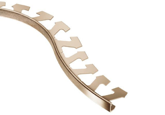 Schluter SCHIENE Profilé radius de bordure de mur/plancher - aluminium anodisé cuivre brossé 3/8" (10 mm) x 8' 2-1/2"