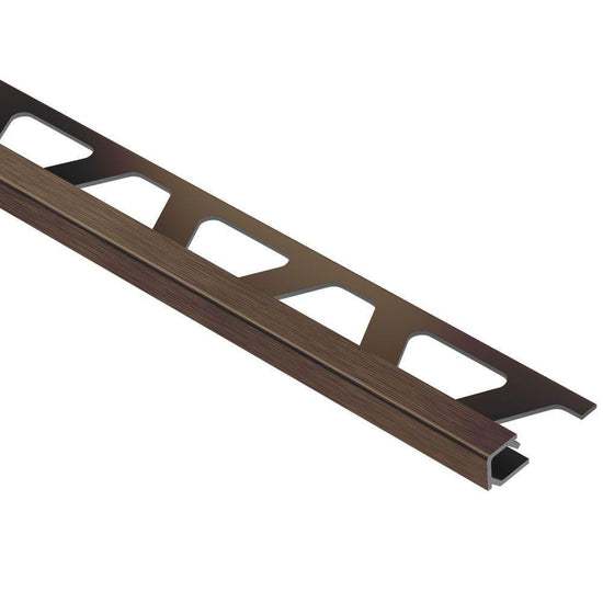 Schluter QUADEC Profilé de bordure carré - aluminium anodisé bronze antique brossé 5/16" (8 mm) x 8' 2-1/2"
