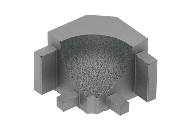 Schluter DILEX-AHK Coin intérieur 90° avec un radius de 3/8" (10 mm) - aluminium étain