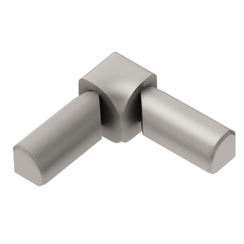 Schluter RONDEC Coin intérieur à 2 bouts 90° - aluminium anodisé nickel mat 3/8" (10 mm)