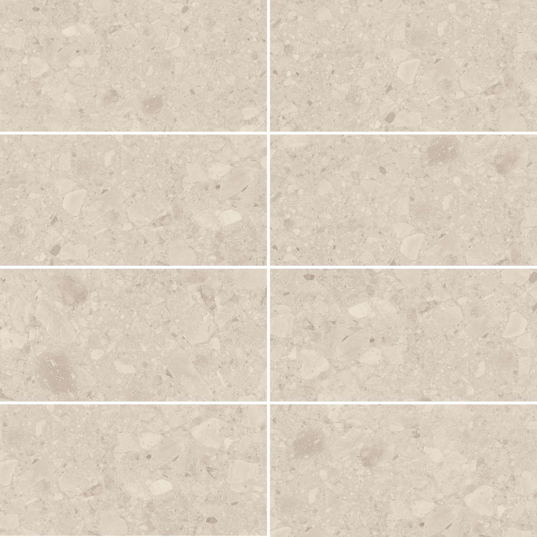 Carreaux de céramique Collection Flodsten 12 po x 24 po crème mat