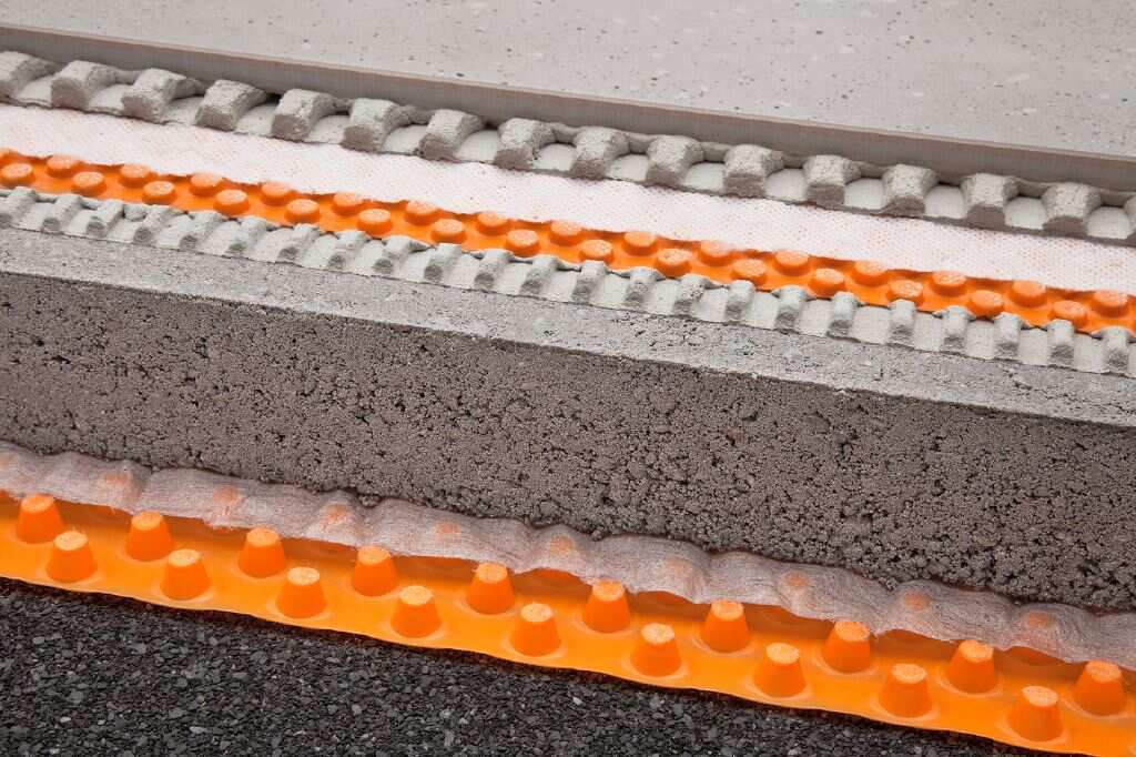 Schluter TROBA-PLUS Système de désolidarisation drainante 3' 3" x 41' - 8 mm (135 pi²)