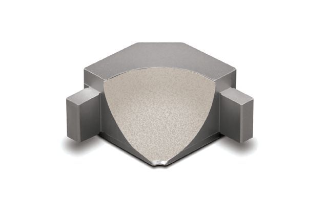 Schluter DILEX-AHKA Coin intérieur 90° avec un radius de 3/8" (10 mm) - aluminium ivoire