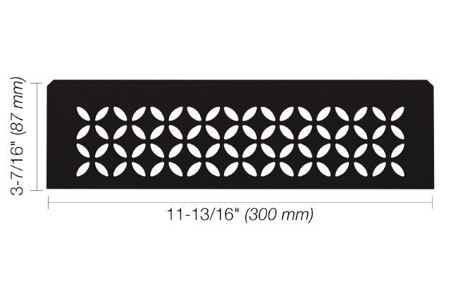 Schluter SHELF-N Étagère rectangulaire pour niche modèle Floral - aluminium noir mat