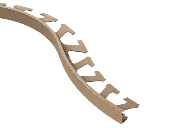 Schluter SCHIENE Profilé radius de bordure de mur - aluminium beige clair 3/16" (4.5 mm) x 8' 2-1/2"
