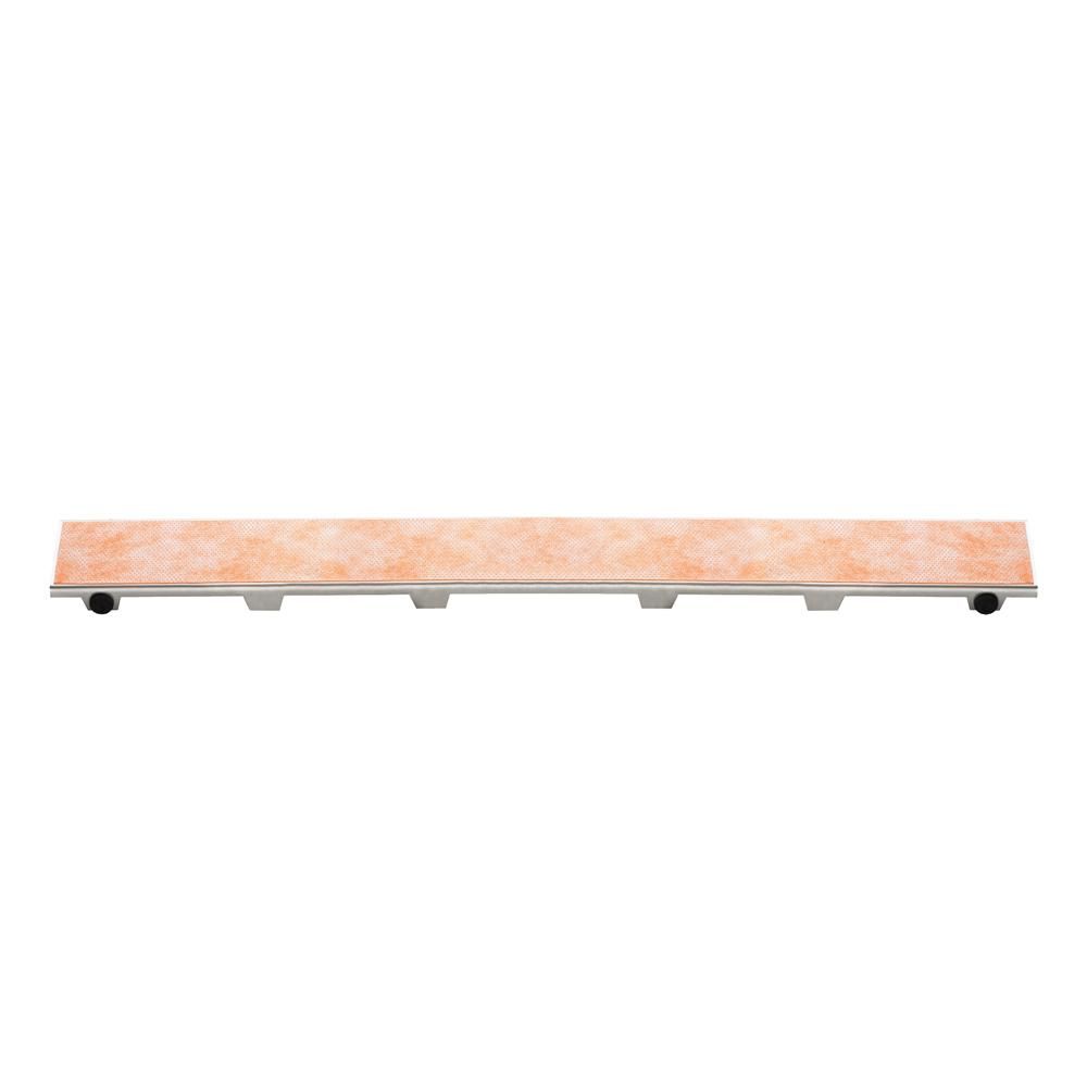 Schluter KERDI-LINE Drain linéaire encastré avec design de grille sans cadre à carreler - acier inoxydable (V4) brossé 1-1/8" x 62-15/16"