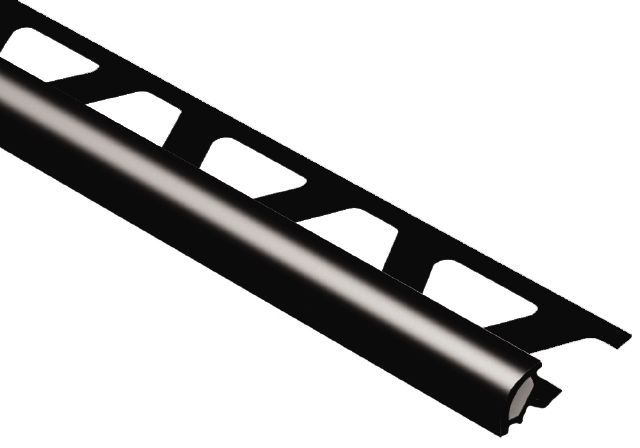 Schluter RONDEC Bullnose Trim - Plastique (PVC) Noir 1/2" (12.5 mm) x 8' 2-1/2"