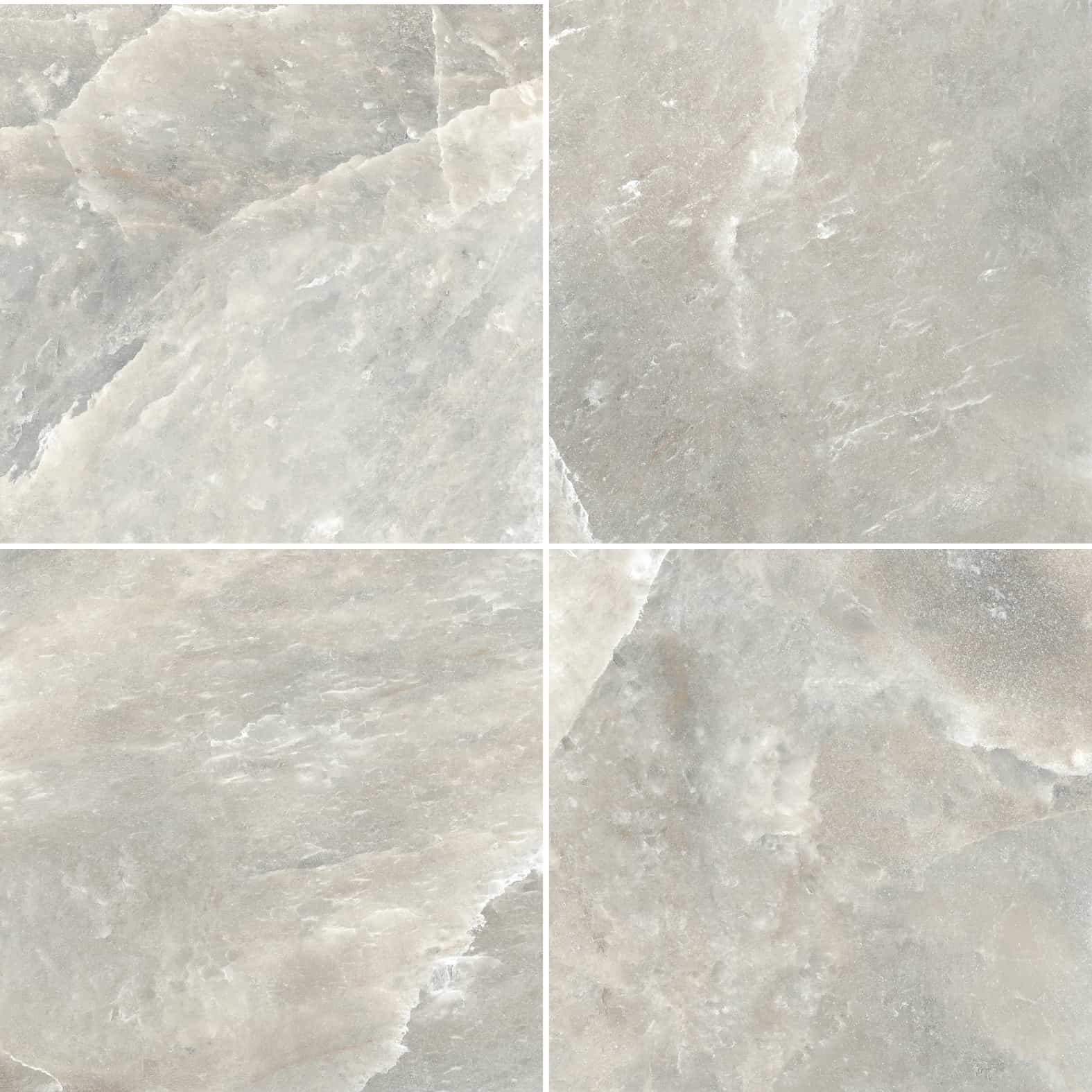 Carreaux de céramique Collection Rock Salt 24 po x 24 po, teinte fumée, finition mate