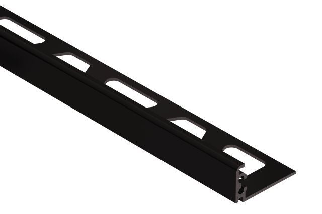 Schluter JOLLY Moulure de bordure de mur Aluminium anodisé Noir brillant 1/2" (12.5 mm) x 8' 2-1/2"