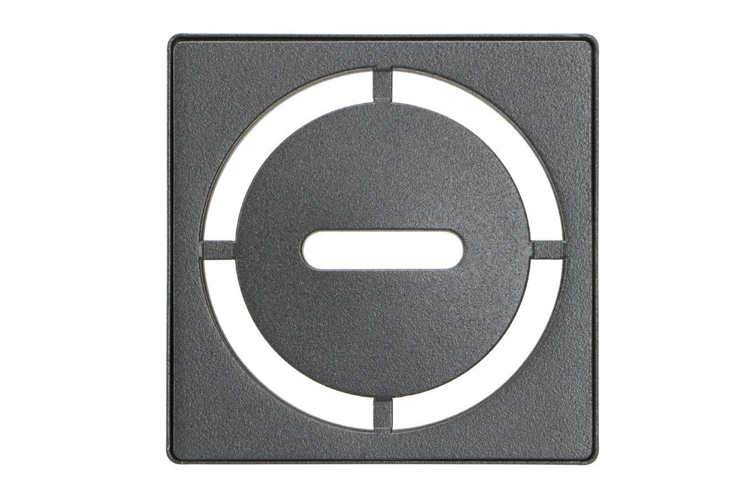Schluter KERDI-DRAIN Ensemble de grille carrée Pure acier inoxydable (V2) anthracite foncé 4"