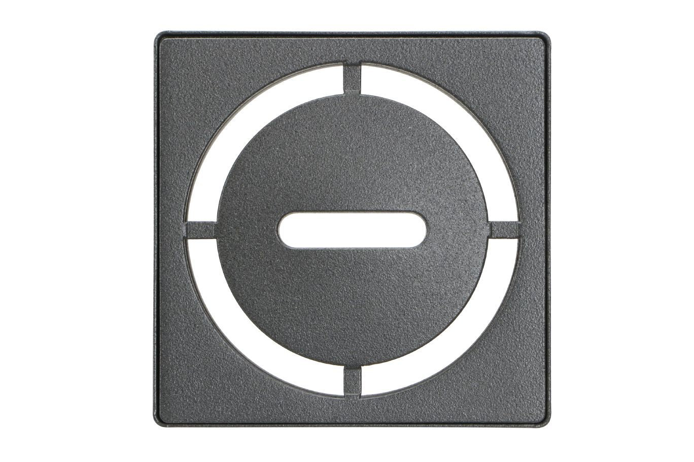 Schluter KERDI-DRAIN Ensemble de grille carrée Pure acier inoxydable (V2) anthracite foncé 4"