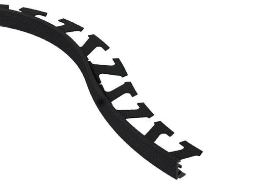 Schluter JOLLY Moulure flexible de bordure pour les murs Aluminium Noir mat 1/2" x 8' 2-1/2"