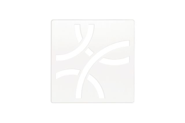 Schluter KERDI-DRAIN Ensemble de grille carrée Curve - acier inoxydable (V2) blanc mat 4"