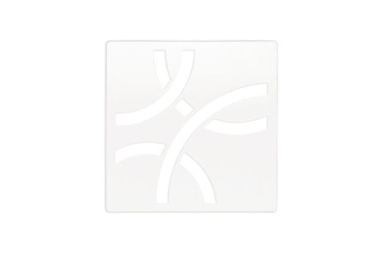Schluter KERDI-DRAIN Ensemble de grille carrée Curve - acier inoxydable (V2) blanc mat 4"