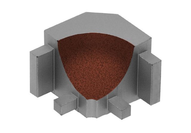 Schluter DILEX-AHK Coin intérieur 90° avec un radius de 3/8" (10 mm) - aluminium brun rustique