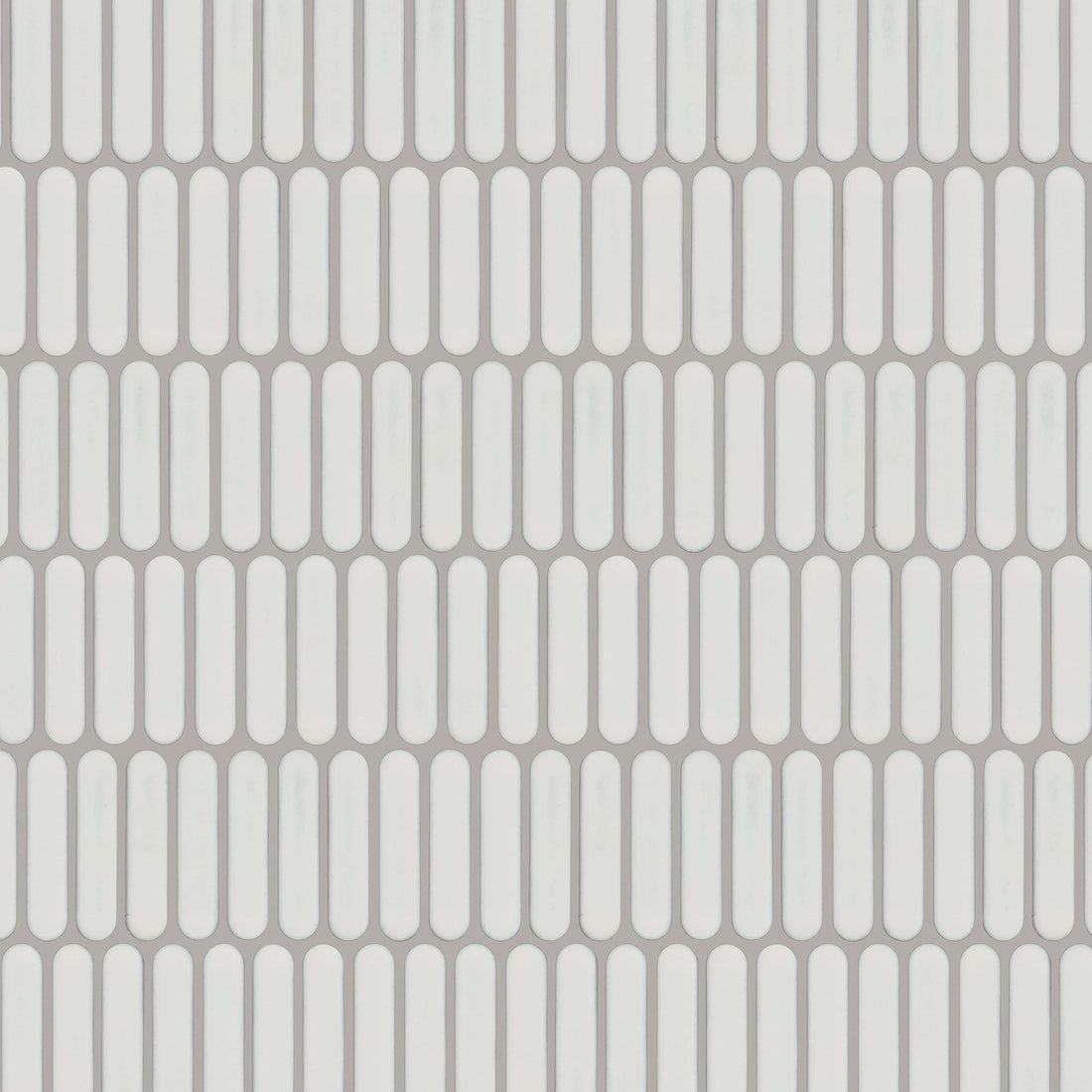 Carreaux de céramique Collection Ovaline mosaïque 1 po x 4 po Bianco en petites tuiles rectangulaires blanches