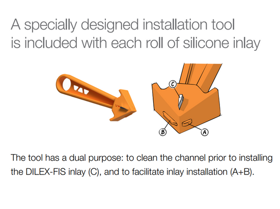 Schluter DILEX-FIS Insert en silicone pour joint de mouvement de surface sable 1/8" x 100'