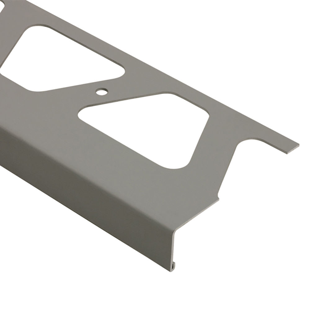 Schluter BARA-RW Profilé de bordure de balcon aluminium gris métallique 2-3/16" (55 mm) x 8' 2-1/2"