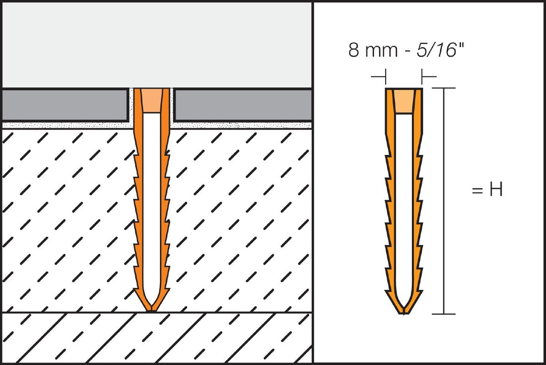Schluter DILEX-MOP Profilé pour joint de mouvement - plastique PVC gris 1-3/8" (35 mm) x 8' 2-1/2"
