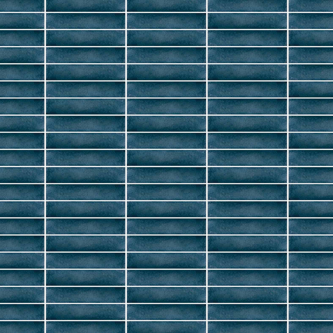 Carreaux de céramique Collection Metallica 2 po x 10 po bleu lustré