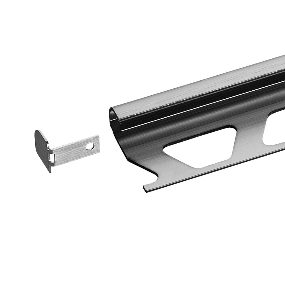 Schluter RONDEC Cap de fermeture - acier inoxydable (V2) brossé 1/2" (12.5 mm)