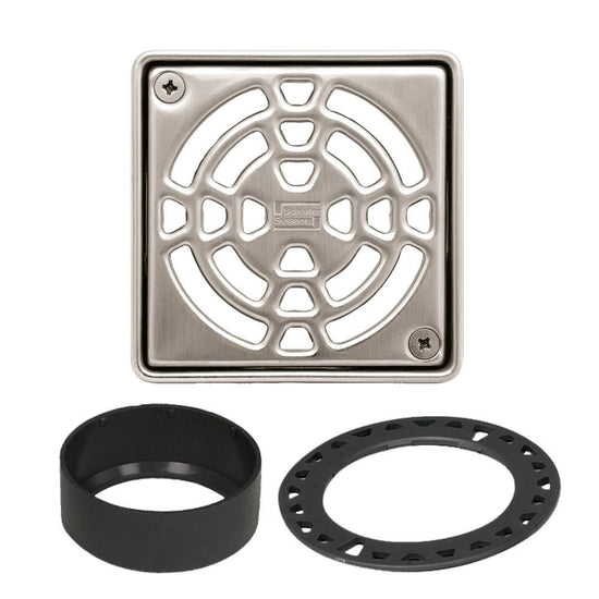 Schluter KERDI-DRAIN Ensemble de grille carrée Classic - acier inoxydable (V2) nickel 4"