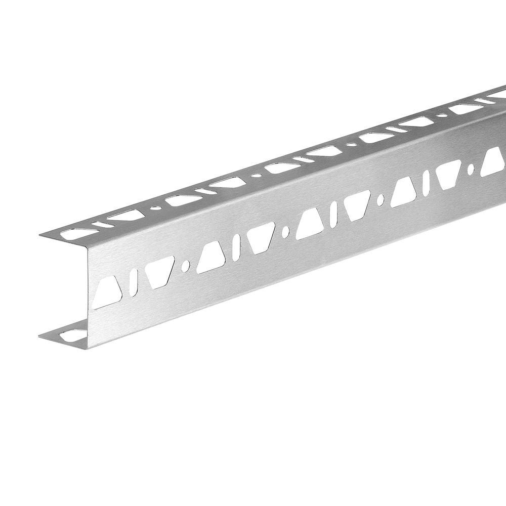 Schluter KERDI-BOARD-ZB Profilé de renforcement de structure en "U" - acier inoxydable (V2) 1" x 8' 2-1/2"