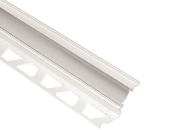 Schluter DILEX-PHK Profilé à gorge avec un radius de 3/8" - plastique PVC gris classique 5/16" (8 mm) x 8' 2-1/2"