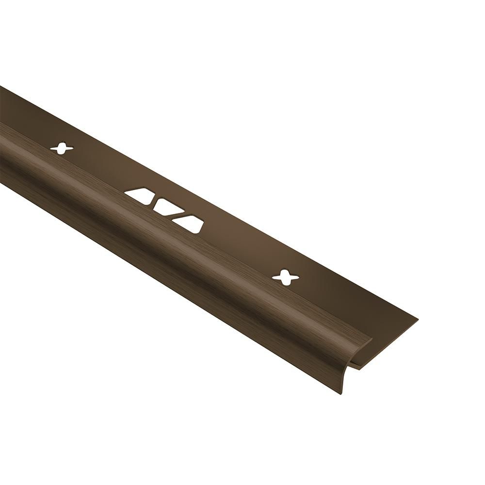 Schluter VINPRO-RO Profilé rond - aluminium anodisé bronze antique brossé 3/16" (5 mm) x 8' 2-1/2"