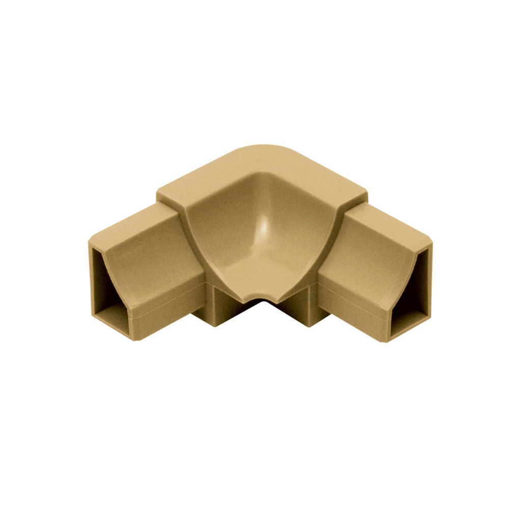 Schluter DILEX-HK Coin intérieur 90° 2-directions avec un radius de 11/16" (18 mm) - plastique PVC beige clair