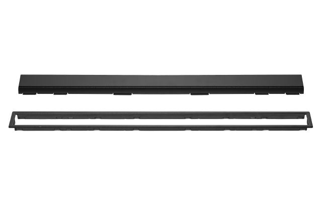 Schluter KERDI-LINE Drain linéaire encastré avec design de grille Solid acier inoxydable (V4) noir mat 3/4" x 66-7/8"